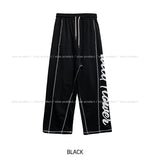 Follow lettering stitch training pants