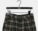 Maku checkered pocket long wide pants