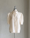 Rubille Collar See-through Frill Blouse