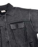 STONE WASHING OVER CARDIGAN
