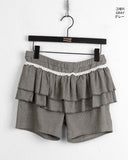 Sofu Lace Tiered Biker Skirt Leggings