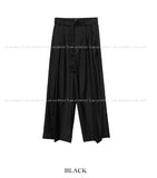 Lloyd Pintuck Maxi Wide Belt Slacks