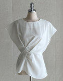Want Me Short Sleeve Shirring Bendable Blouse