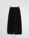 Selvk summer banding wide nylon pants