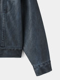 The Born Washed Leather Crop Trucker Jacket