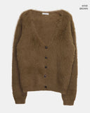Laha Angora V-neck Fur Cardigan