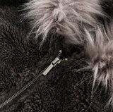 Days Overfit Crop Fur Hood Zip-Up