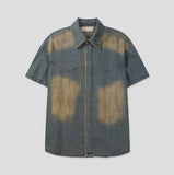 Summer Cool Oil Washed Western Denim Shirt