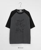 [unisex] Yuhamu Printing Over Short Sleeve T-shirt