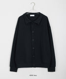 [unisex] Shoino Over Ribbed Collar Cardigan