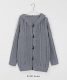 Shitori Duffel Cable Hood Knit Cardigan