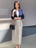 Ever Buckle Strap Wrap Long Skirt