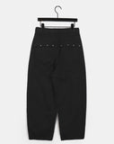 Benon Star Rivet Wide Cotton Pants