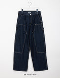 [unisex] Walku Painter Cut Denim Wide Pants