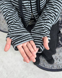 Terren Ribbed Crop Hood Zip-Up
