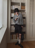 Sunday V-neck Stripe Knit