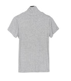 Hiren ribbed turtleneck short-sleeved T-shirt