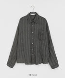 [unisex] Aldeck Summer Seersucker Check Over Shirt