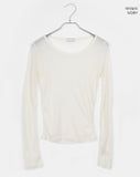 Leli See-Through Round Neck Long Sleeve T-Shirt