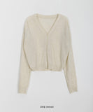 Pans Basic Linen V-Neck Cardigan