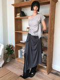 [SET] UNBALANCE TEE & SCARF