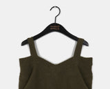 Olber loose fit string off shoulder knit