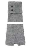 Button knit leg warmer