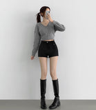 Hip Volume Span Cotton Shorts