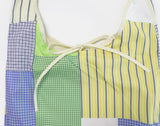 Hari Check Patch Ribbon Big Shoulder Bag