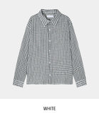 Delight semi-over summer check shirt