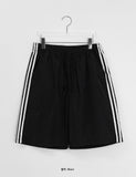 [Unisex] Hobets Track Banding Nylon Bermuda Pants