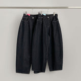 Raw Balloon Fit Volume Long Wide Denim Pants