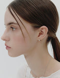 Subni Flow Silver One-Touch Earrings S