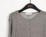Soun wool tensel cut see-through layered T-shirt