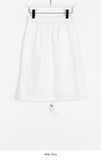Garden Glossy String Banding Midi Skirt