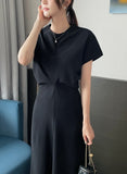 Belushi Round Span Short Sleeve Long One Piece