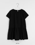 Selverco Layered Shirring Tiered Short Sleeve One Piece