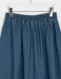 Notini banding pin tuck denim long skirt