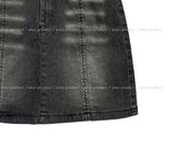 Beto Washing Cut Denim Set Skirt