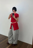 [SET] WAIST LAYERED TEE