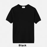 Snug slim ribbed short sleeves