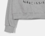 Nar Off Shoulder Loose Fit Pile Sweatshirt