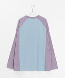 [unisex] Oiko printing color matching raglan long sleeve tee