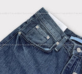 Combed fabric washed wide denim