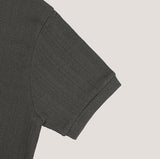 Koiz henley neck wrinkle short sleeve t-shirt