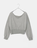 Holdit Stripe Halterneck Sleeveless Eyelet One-Off Shoulder Long Sleeve Sweatshirt Set