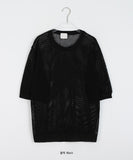 [unisex] Ryuma Star Net Short Sleeve Over Knit