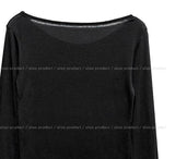 Linie Tencel See-Through Button Long Sleeve