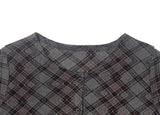 Molly Check Short Sleeve Slim Cardigan