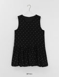 Maoli Layered Flower Balloon Sleeveless One Piece